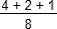 (4 + 2 + 1)/8