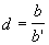 d=b/b'