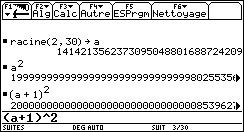 Ecran TI-92 n°89