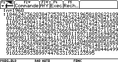 Ecran TI-92 n=1960