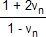 (1+2v(n))/(1-v(n))