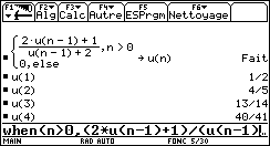 Ecran TI-92 n°108