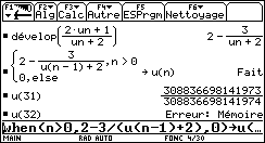 Ecran TI-92 n°113