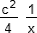 c^2/4 1/x