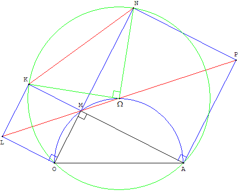 2 carrés autour d'un triangle rectangle - copyright Patrice Debart 2007