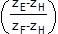 (zE-zH)/(zF-zH)