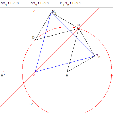 Solution de la recherche de triangles équilatéraux - copyright Patrice Debart 2007