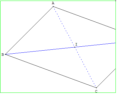 point inaccessible - diagonale d'un parallélogramme tronqué - copyright Patrice Debart 2007