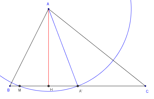 premier théorème de la médiane - figure Geogebra - copyright Patrice Debart 2009