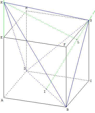 Épreuve pratique dans l'espace - tétraèdre construit dans un cube - copyright Patrice Debart 2009
